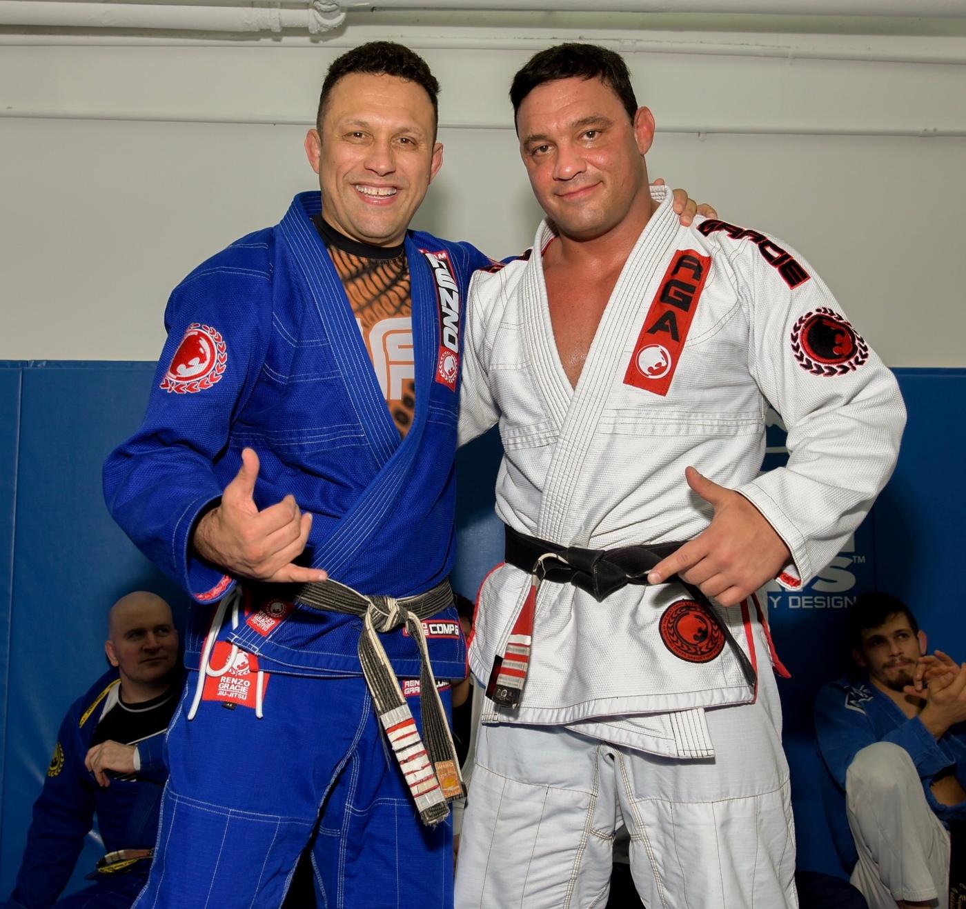 Renzo Gracie and Professor Mark Cerrone together on the mat